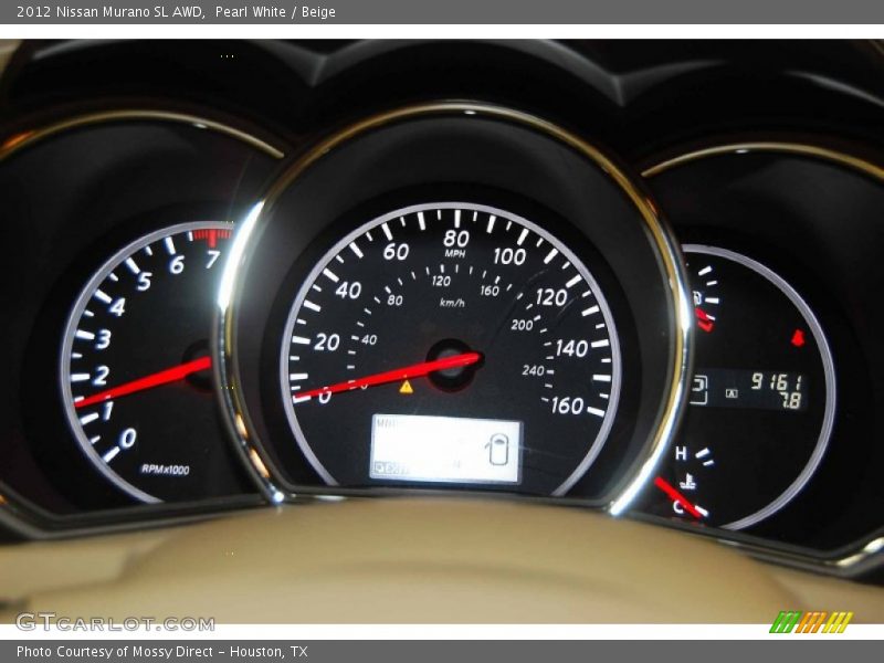 Pearl White / Beige 2012 Nissan Murano SL AWD