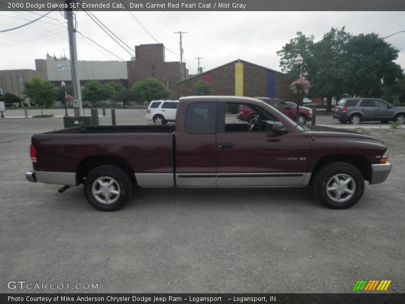 Dark Garnet Red Pearl Coat / Mist Gray 2000 Dodge Dakota SLT Extended Cab