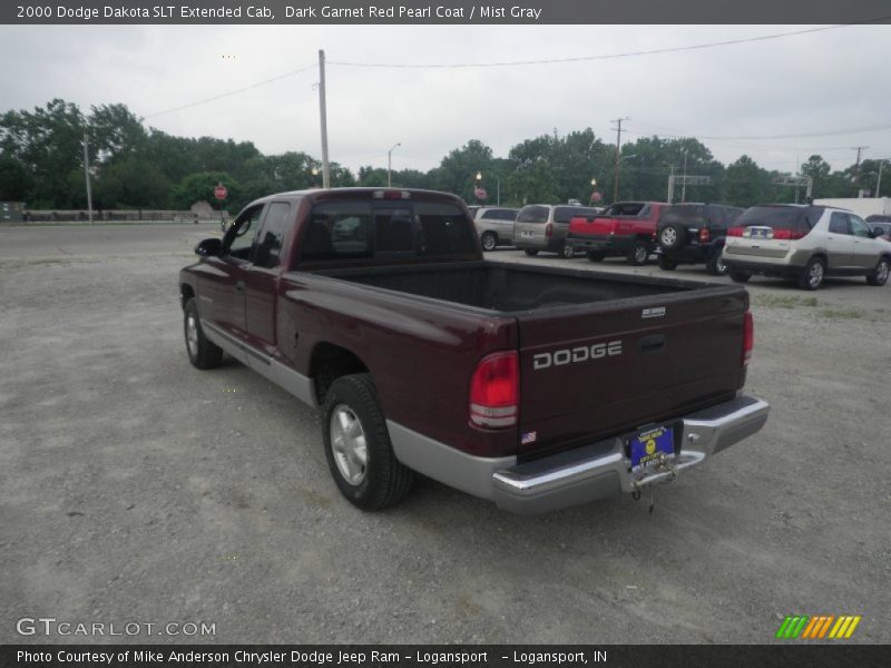 Dark Garnet Red Pearl Coat / Mist Gray 2000 Dodge Dakota SLT Extended Cab