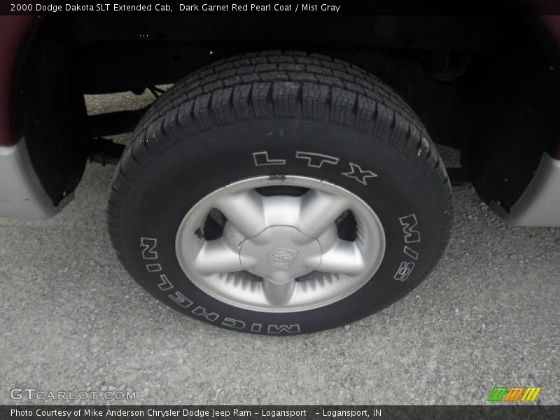 Dark Garnet Red Pearl Coat / Mist Gray 2000 Dodge Dakota SLT Extended Cab