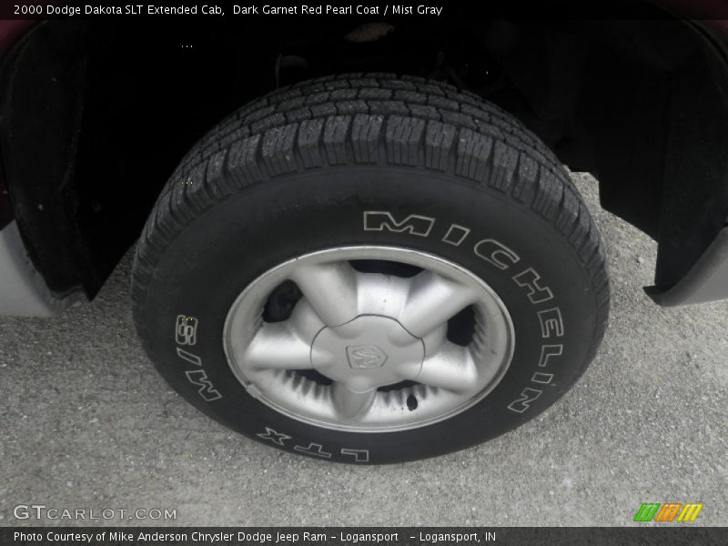 Dark Garnet Red Pearl Coat / Mist Gray 2000 Dodge Dakota SLT Extended Cab