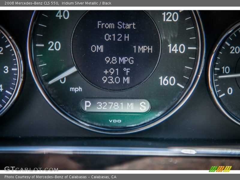 Iridium Silver Metallic / Black 2008 Mercedes-Benz CLS 550