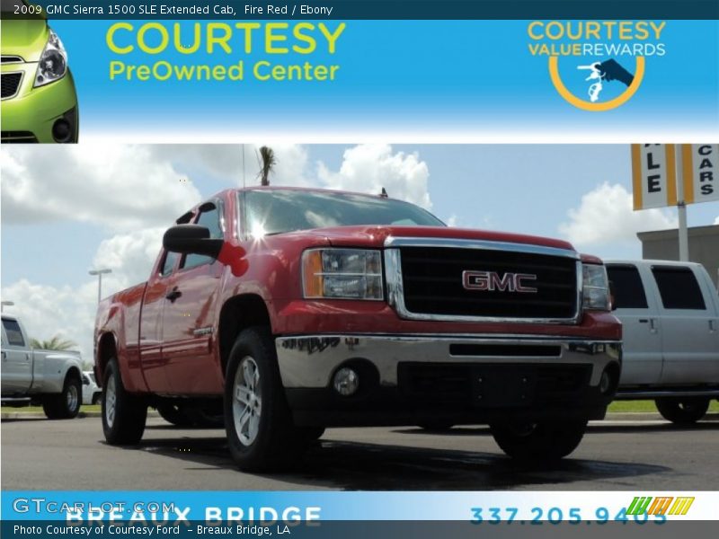 Fire Red / Ebony 2009 GMC Sierra 1500 SLE Extended Cab