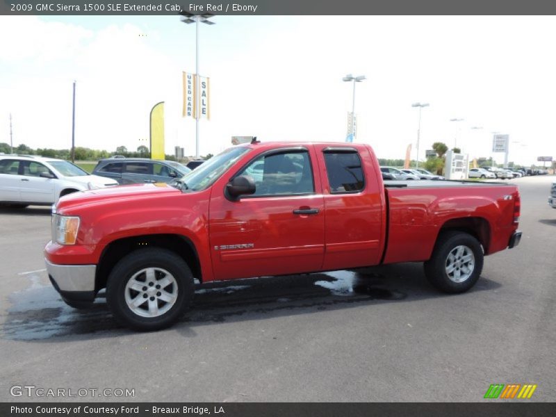 Fire Red / Ebony 2009 GMC Sierra 1500 SLE Extended Cab