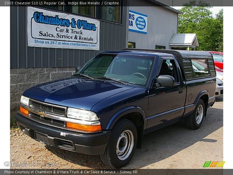 Indigo Blue Metallic / Graphite 2003 Chevrolet S10 LS Regular Cab