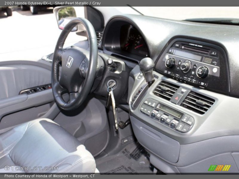 Silver Pearl Metallic / Gray 2007 Honda Odyssey EX-L