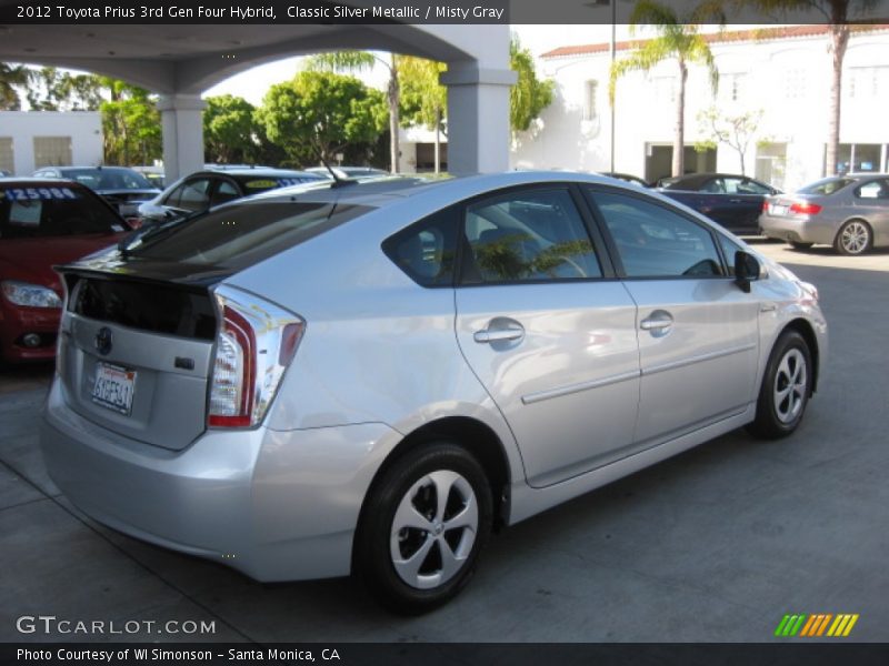 Classic Silver Metallic / Misty Gray 2012 Toyota Prius 3rd Gen Four Hybrid