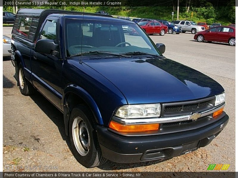 Indigo Blue Metallic / Graphite 2003 Chevrolet S10 LS Regular Cab