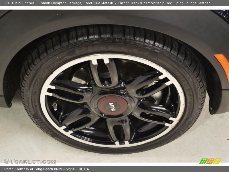 Reef Blue Metallic / Carbon Black/Championship Red Piping Lounge Leather 2011 Mini Cooper Clubman Hampton Package