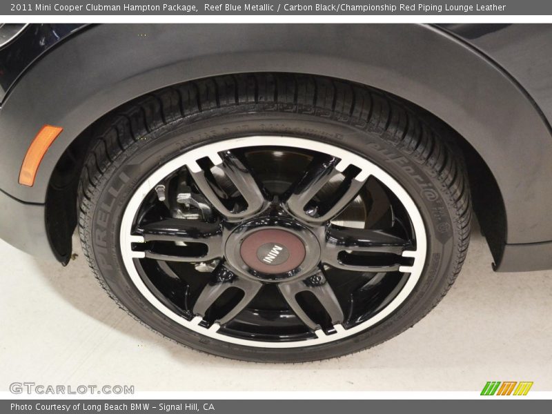 Reef Blue Metallic / Carbon Black/Championship Red Piping Lounge Leather 2011 Mini Cooper Clubman Hampton Package