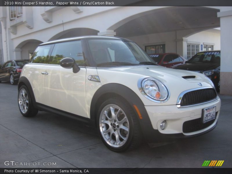 Pepper White / Grey/Carbon Black 2010 Mini Cooper S Hardtop