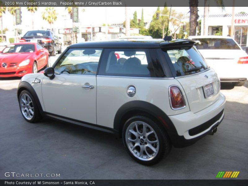 Pepper White / Grey/Carbon Black 2010 Mini Cooper S Hardtop