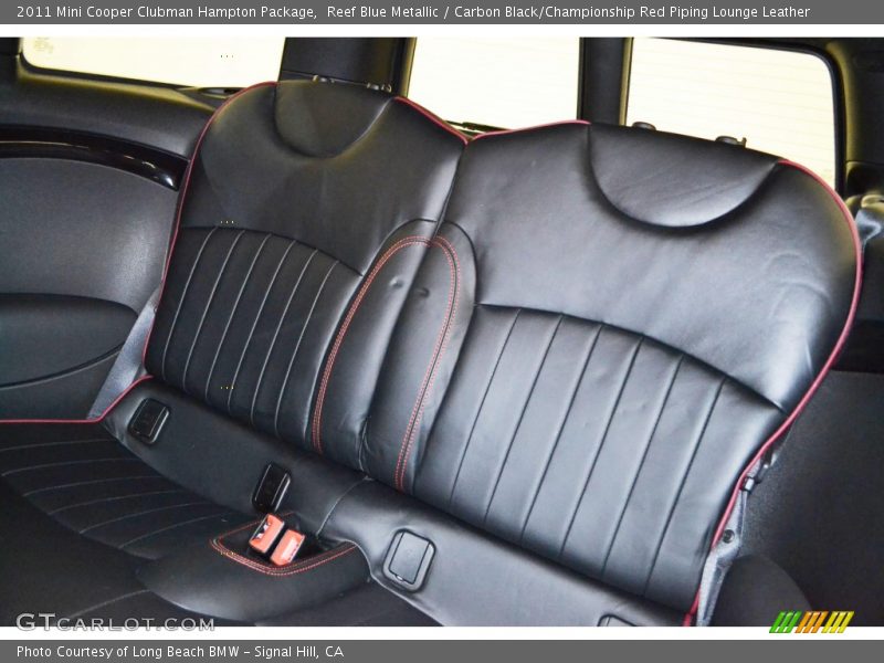 Reef Blue Metallic / Carbon Black/Championship Red Piping Lounge Leather 2011 Mini Cooper Clubman Hampton Package