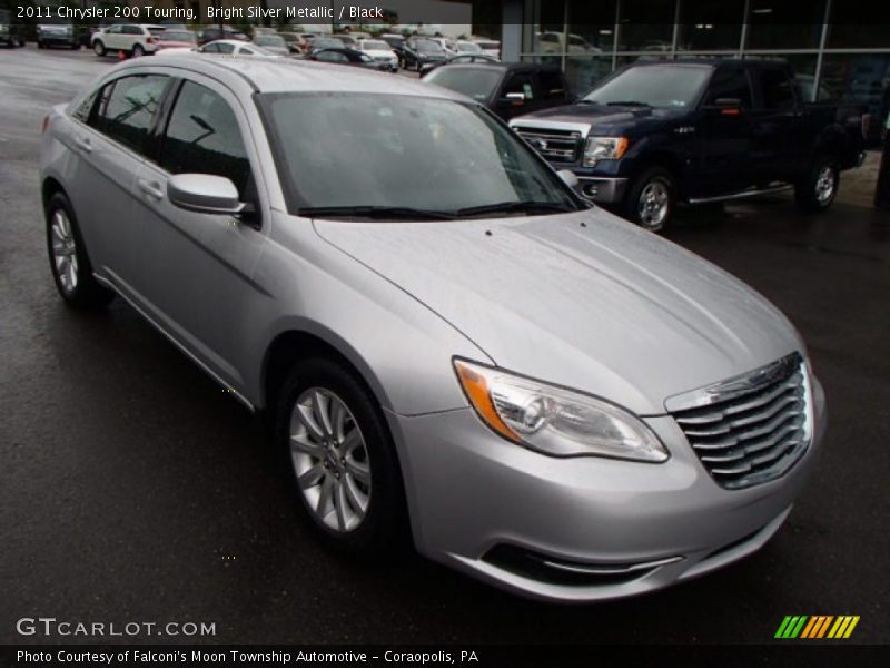 Bright Silver Metallic / Black 2011 Chrysler 200 Touring