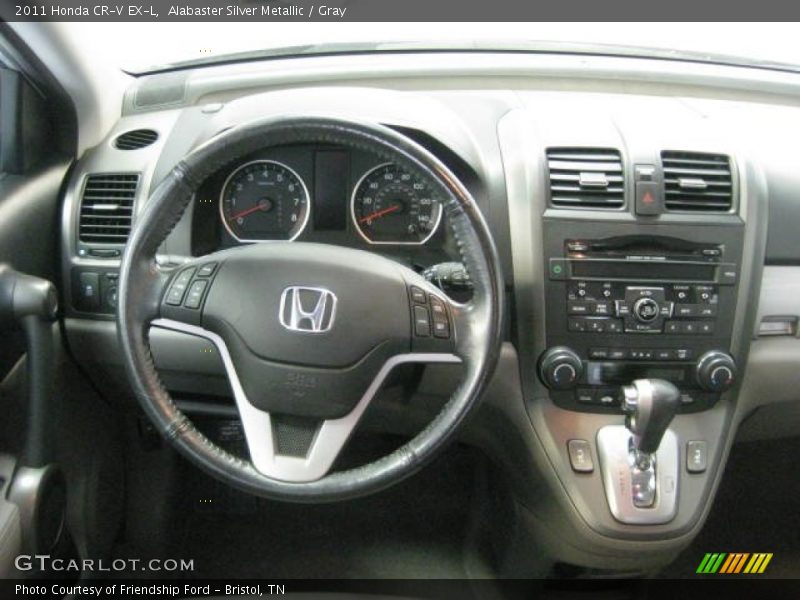 Alabaster Silver Metallic / Gray 2011 Honda CR-V EX-L