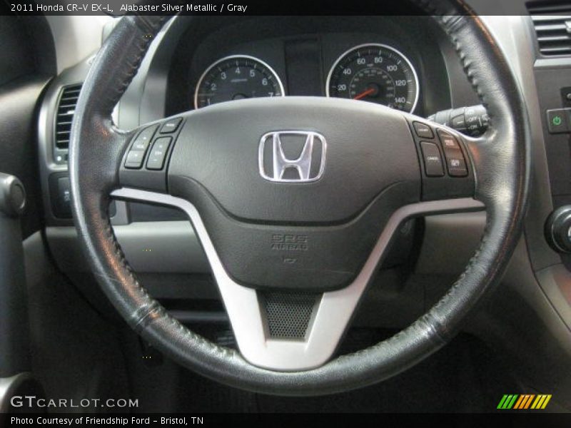 Alabaster Silver Metallic / Gray 2011 Honda CR-V EX-L