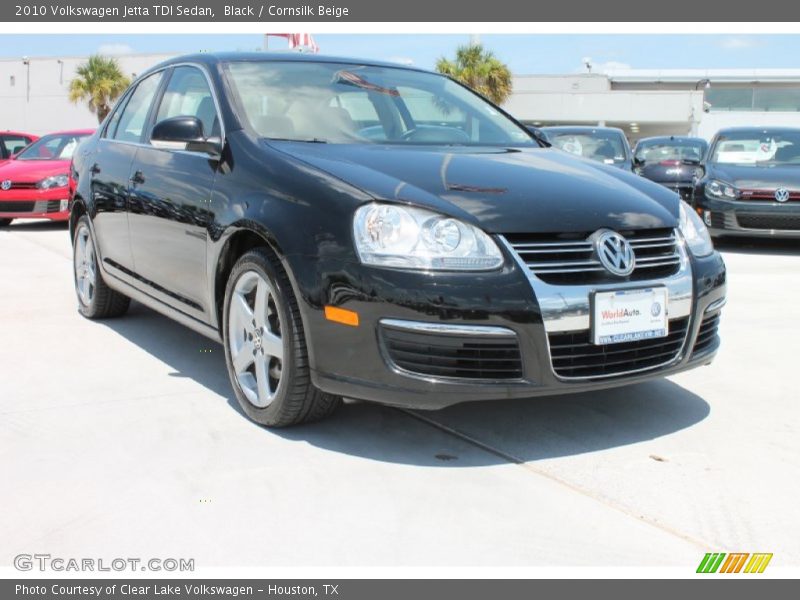 Black / Cornsilk Beige 2010 Volkswagen Jetta TDI Sedan