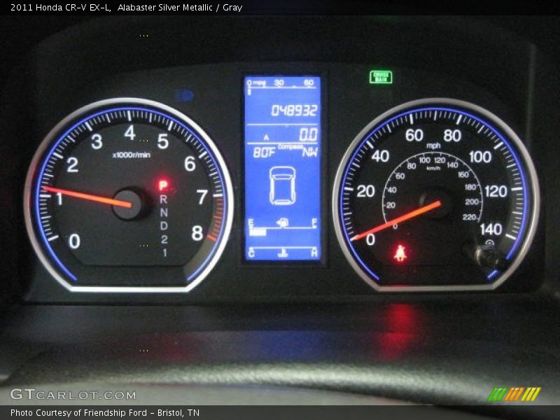 Alabaster Silver Metallic / Gray 2011 Honda CR-V EX-L