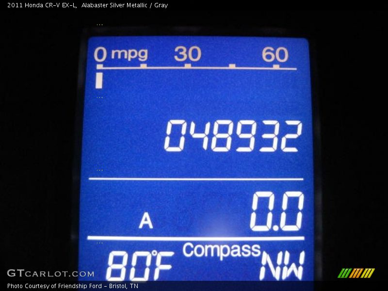 Alabaster Silver Metallic / Gray 2011 Honda CR-V EX-L