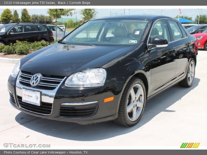 Black / Cornsilk Beige 2010 Volkswagen Jetta TDI Sedan