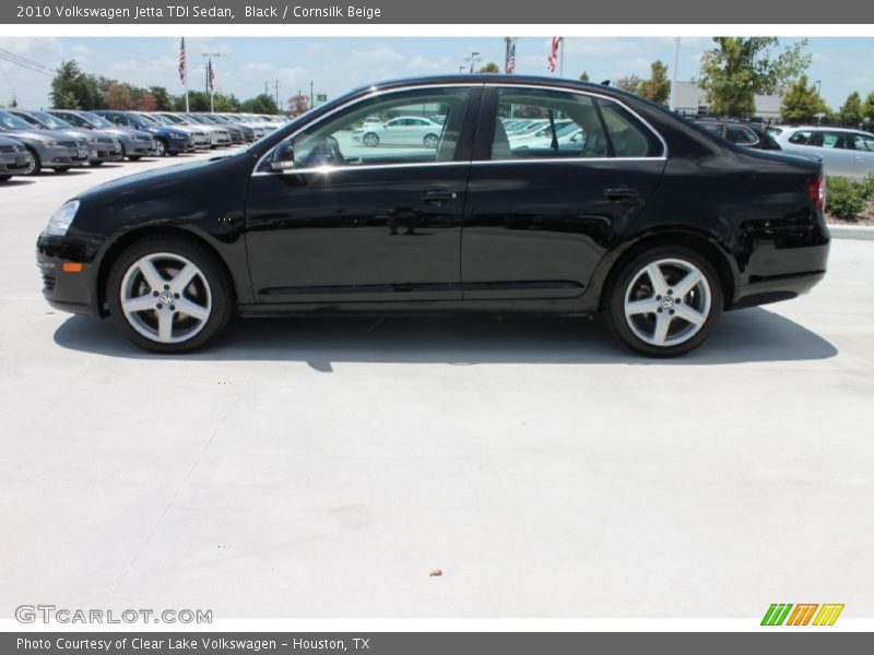 Black / Cornsilk Beige 2010 Volkswagen Jetta TDI Sedan
