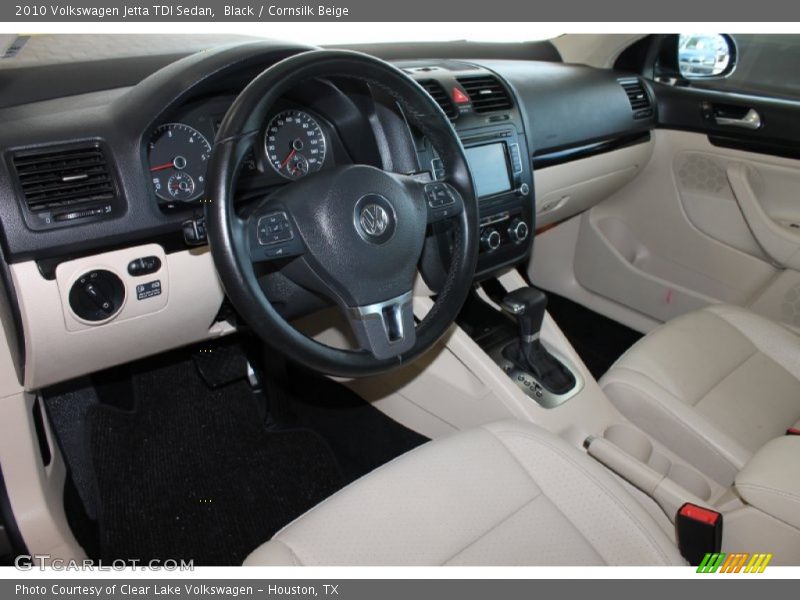 Black / Cornsilk Beige 2010 Volkswagen Jetta TDI Sedan