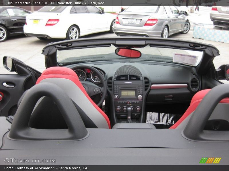 Black / Black/Red 2009 Mercedes-Benz SLK 300 Roadster