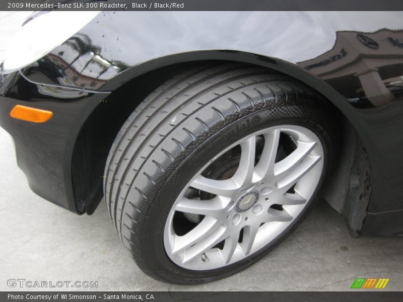 Black / Black/Red 2009 Mercedes-Benz SLK 300 Roadster