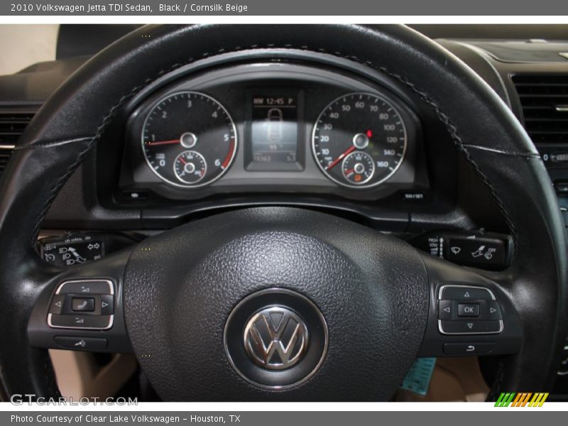 Black / Cornsilk Beige 2010 Volkswagen Jetta TDI Sedan