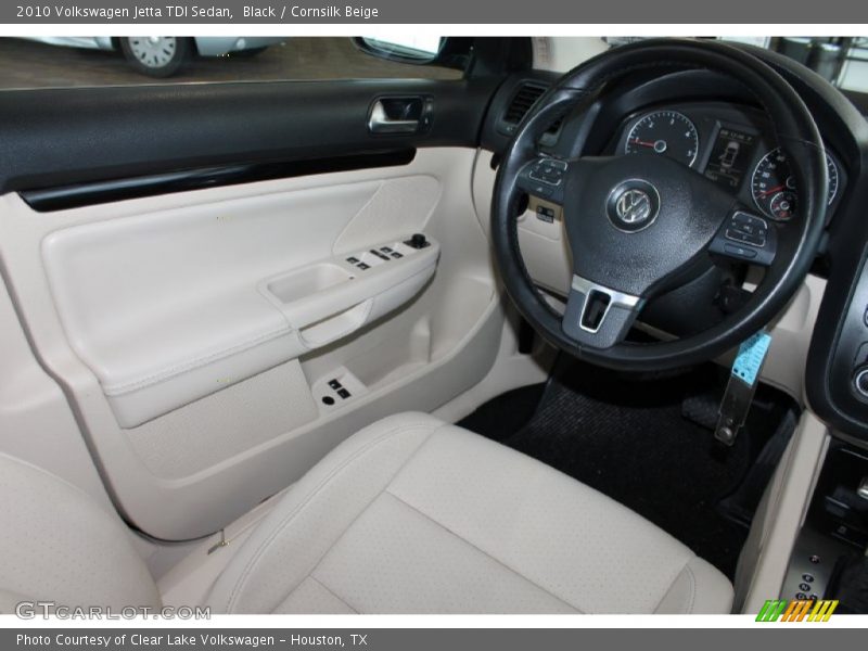 Black / Cornsilk Beige 2010 Volkswagen Jetta TDI Sedan