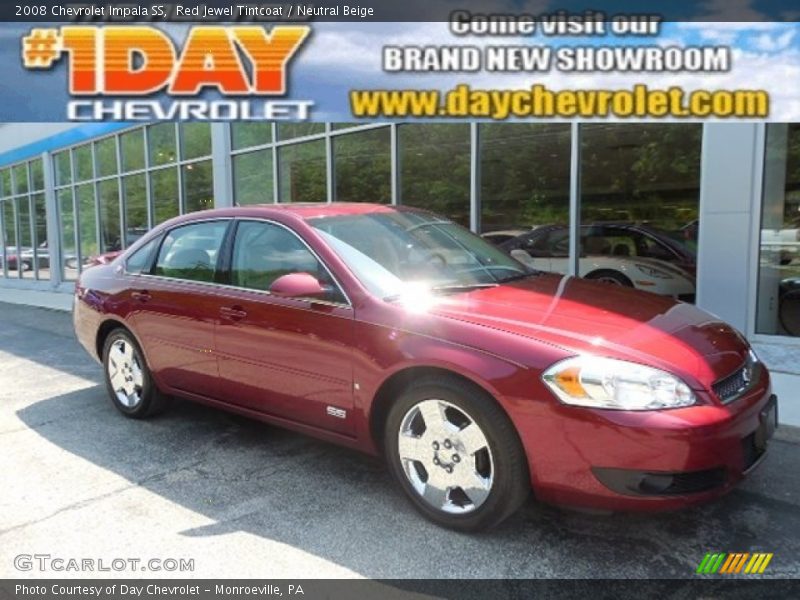 Red Jewel Tintcoat / Neutral Beige 2008 Chevrolet Impala SS