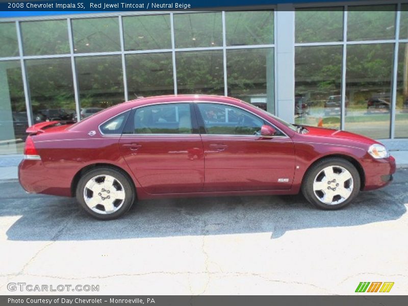 Red Jewel Tintcoat / Neutral Beige 2008 Chevrolet Impala SS