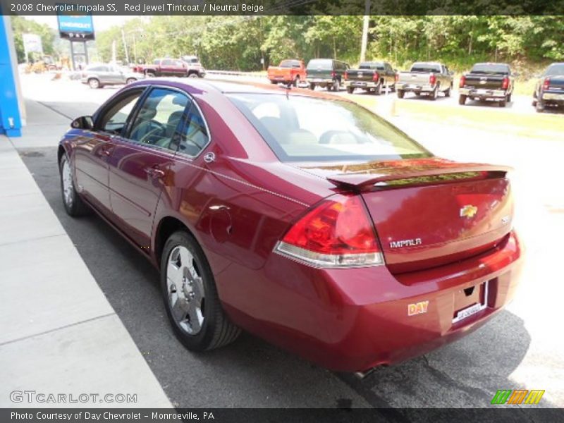 Red Jewel Tintcoat / Neutral Beige 2008 Chevrolet Impala SS