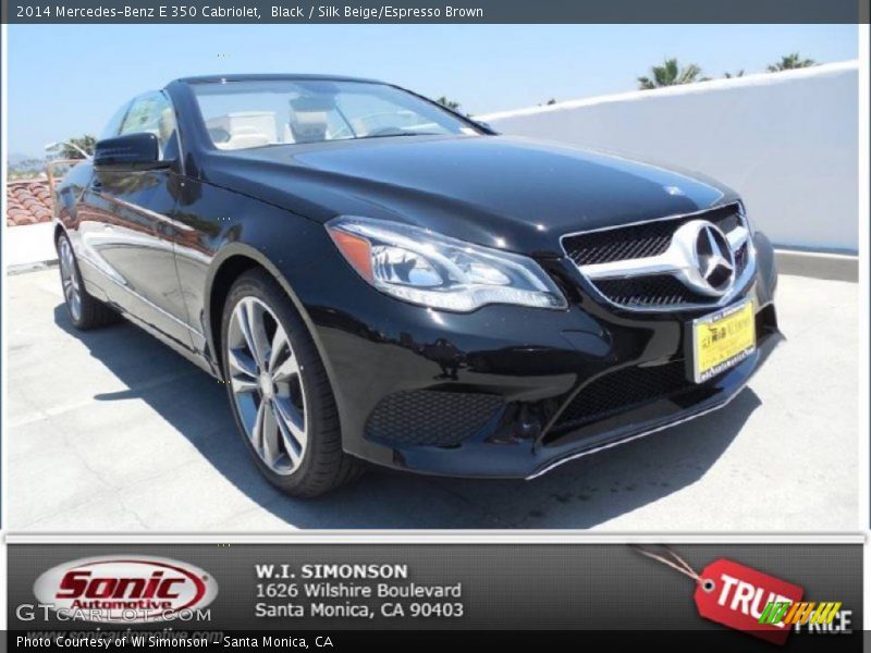 Black / Silk Beige/Espresso Brown 2014 Mercedes-Benz E 350 Cabriolet