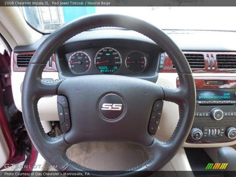 Red Jewel Tintcoat / Neutral Beige 2008 Chevrolet Impala SS