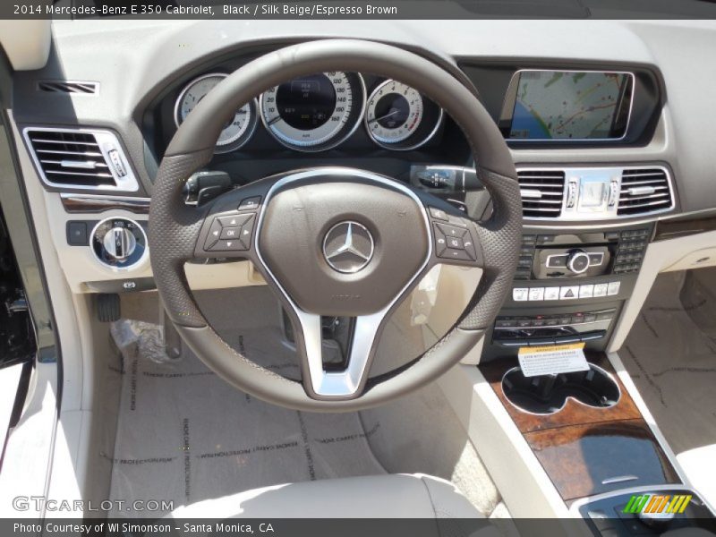 Black / Silk Beige/Espresso Brown 2014 Mercedes-Benz E 350 Cabriolet