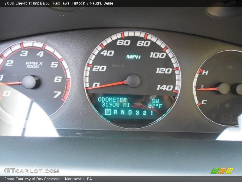 Red Jewel Tintcoat / Neutral Beige 2008 Chevrolet Impala SS