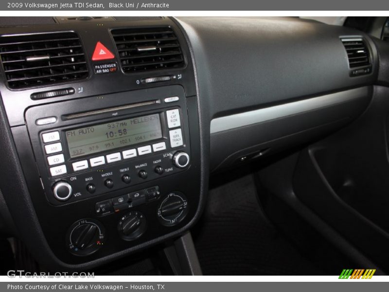 Black Uni / Anthracite 2009 Volkswagen Jetta TDI Sedan