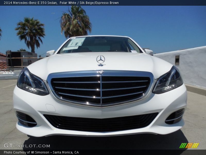 Polar White / Silk Beige/Espresso Brown 2014 Mercedes-Benz E 350 Sedan