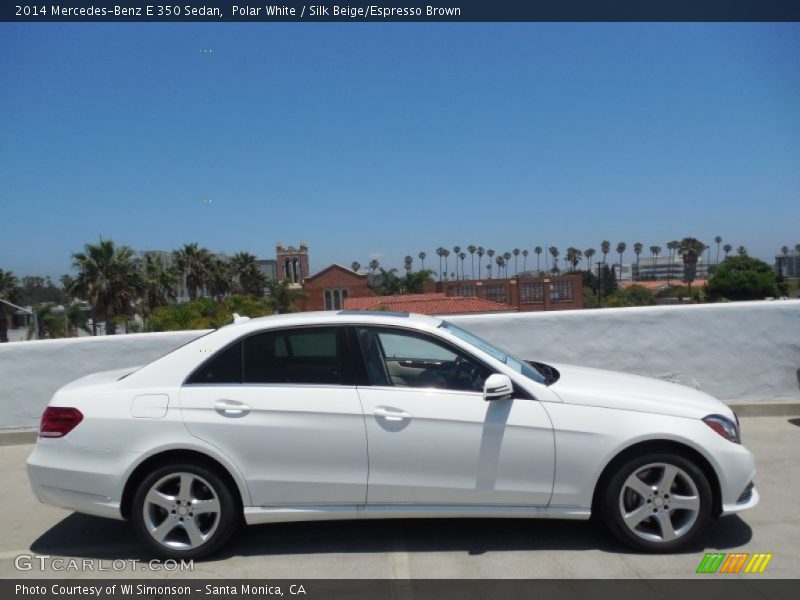 Polar White / Silk Beige/Espresso Brown 2014 Mercedes-Benz E 350 Sedan