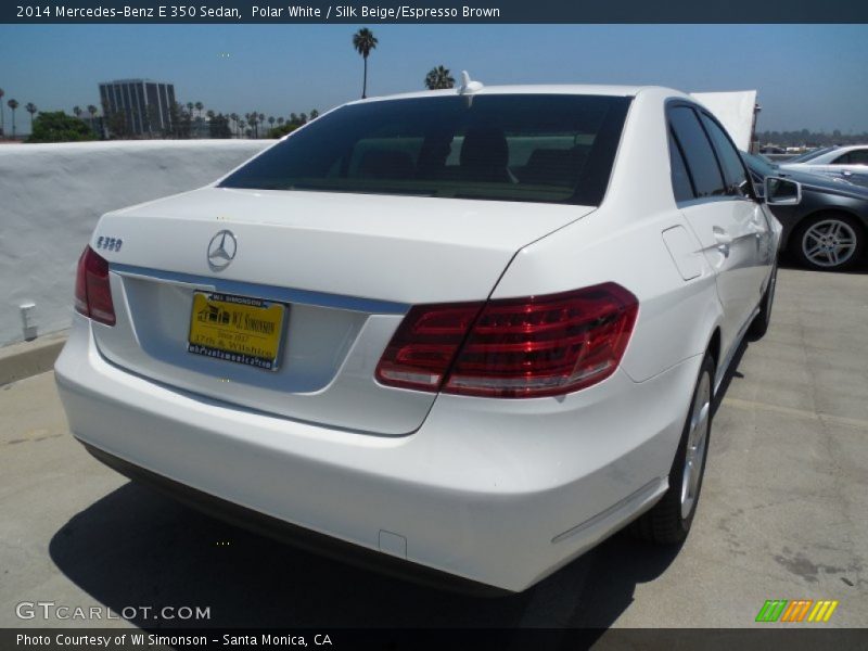 Polar White / Silk Beige/Espresso Brown 2014 Mercedes-Benz E 350 Sedan