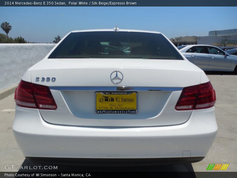 Polar White / Silk Beige/Espresso Brown 2014 Mercedes-Benz E 350 Sedan