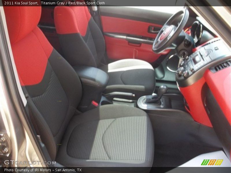 Titanium Gray / Red/Black Sport Cloth 2011 Kia Soul Sport