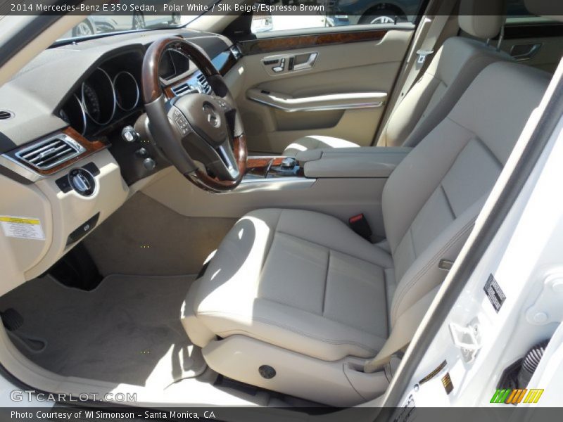 Polar White / Silk Beige/Espresso Brown 2014 Mercedes-Benz E 350 Sedan