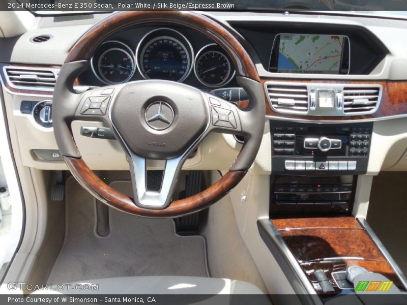 Polar White / Silk Beige/Espresso Brown 2014 Mercedes-Benz E 350 Sedan