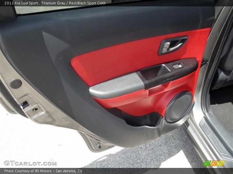 Titanium Gray / Red/Black Sport Cloth 2011 Kia Soul Sport