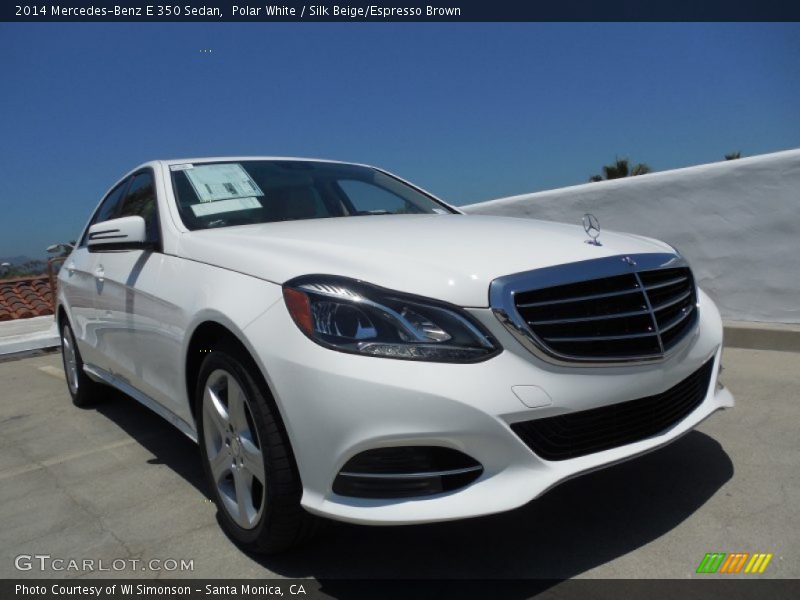 Polar White / Silk Beige/Espresso Brown 2014 Mercedes-Benz E 350 Sedan