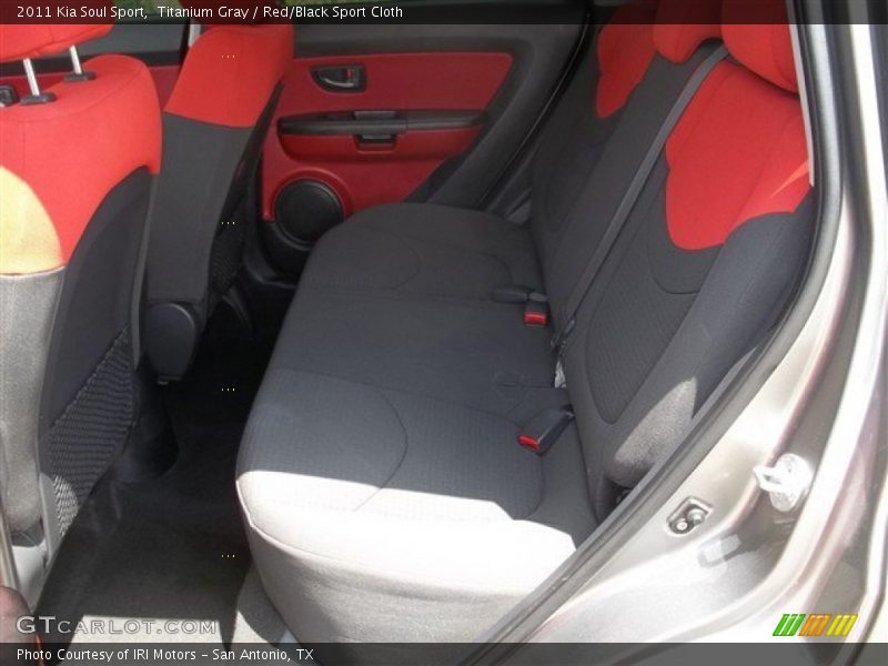 Titanium Gray / Red/Black Sport Cloth 2011 Kia Soul Sport