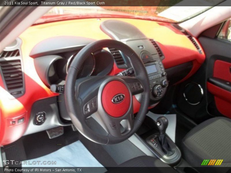 Titanium Gray / Red/Black Sport Cloth 2011 Kia Soul Sport