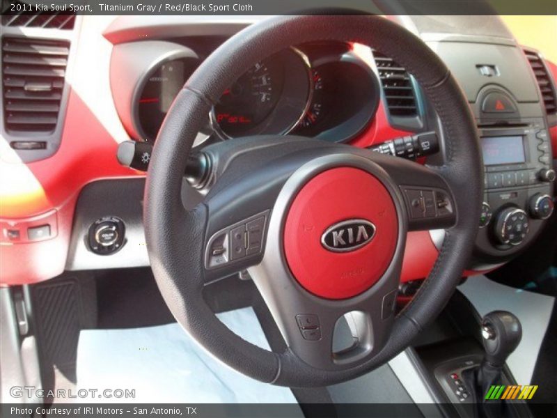 Titanium Gray / Red/Black Sport Cloth 2011 Kia Soul Sport